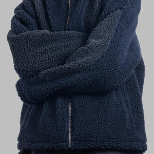 Veste d'hiver en polaire à fermeture éclair intégrale Sherpa personnalisée pour hommes et femmes vêtements d'extérieur à fermeture éclair patchwork avec col montant de haute qualité - Product Image 6