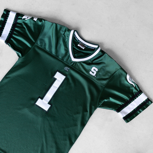 Venta al por mayor de fútbol americano de diseño personalizado Retro Mesh Jersey totalmente sublimación impresa ropa de calle corta de gran tamaño transpirable - Product Image 3