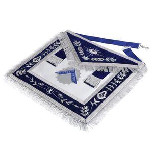Masonic Blue Lodge Officers Aprons Variations - Set of 14 Officers Blue Lodge Officer Apron Set - Navy Velvet <b>Machine</b> Embroidery - Product Image 6