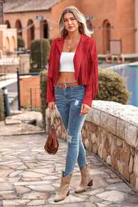 Chaquetas de cuero para mujer, abrigo de motociclista de talla grande para motocicleta de imitación de gran tamaño, trajes de otoño, ropa de moda - Product Image 5