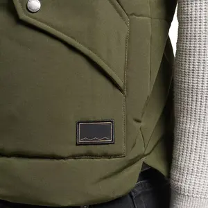 Polyester respirant hiver matelassé bouffant gilet sans manches vers le bas Style décontracté chaud corps Logo personnalisé vêtements d'extérieur pour hommes vestes - Product Image 5