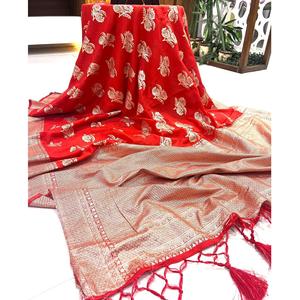 Haute sur demande femmes portent ethnique soie Saree avec chemisier assorti pour fête et bureau porter disponible en vrac quantité - Product Image 1