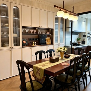Armoires de cuisine blanches minimalistes modernes sur mesure, personnalisation complète de toute la maison - Product Image 1