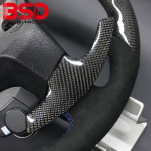 Volant à LED BSD en fibre de carbone pour VW <span class=keywords><strong>Taigo</strong></span> GT GTI R Line Modify Car Custom Brand New Style <span class=keywords><strong>Sport</strong></span> Real Carbon Fiber - Product Image 6