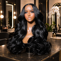 Perruque Lace Frontale HD 13*6 à Ondulations Naturelles, Cheveux Humains 100% Longs, pour Femmes Noires