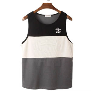 2024เสื้อกล้ามผู้ชายไซส์ XL ผ้าฝ้ายอัดน้ำหนักเบาผ้าโพลีเอสเตอร์ระบายอากาศลำลองผ้าถักไซส์ใหญ่พิเศษ - Product Image 1