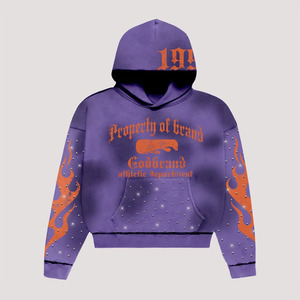 Sweat à capuche surdimensionné 100% coton personnalisé pour hommes séchage rapide respirant fermeture éclair impression DTG expédition rapide - Product Image 3