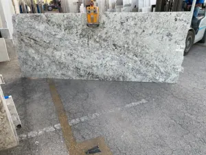 Carreaux de sol polis en granit blanc naturel de galaxie de luxe sur mesure pour salle de bains et salon Forme de comptoir en pierre - Product Image 5