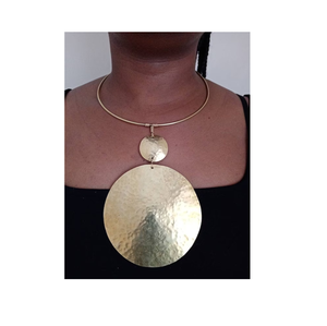 Collier en laiton au design antique, collier personnalisé en laiton, poli brillant, pour bijoux tendance - Product Image 6