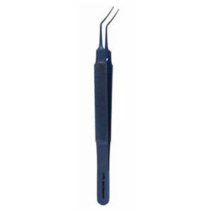 Forceps de Capsulorhexis de Précision Utrata, Courbé Angulaire, Instrument Microchirurgical Ophtalmique, Poignée Manuelle, 11,5 cm, Certifié CE - Product Image 3