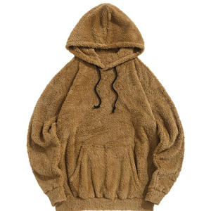 <b>Men</b> Winter Fashion Color Patch <b>Sherpa</b> Fleece Zipper <b>Hoodie</b> with Digital Printing Anti-Pilling Polyester/Cotton - Product Image 1