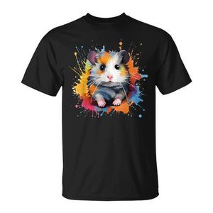 T-shirt coloré avec motif d'hamster syrien mignon pour les amoureux des animaux - Product Image 1