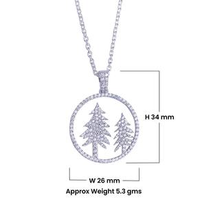 Collar con Colgante de Diamantes de Imitación VVS de Moda, Estilo Hip Hop, con Diseño de Árbol de Navidad en Plata 925 a Bajo Precio - Product Image 2