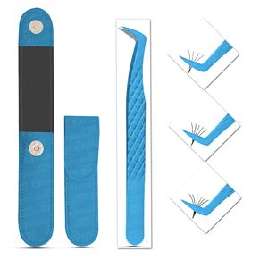 Pince à épiler d'extension de cils en or rose personnalisée fixation forte applicateurs de cils en fibre mince marque privée fabriquée en acier inoxydable pointu - Product Image 5