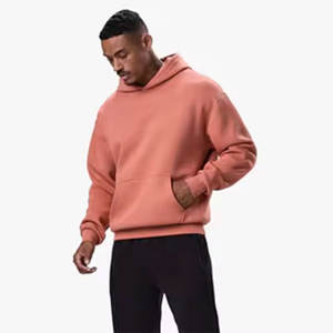 Pull à capuche surdimensionné pour hommes, haut à la mode à la mode pour l'hiver, motif solide à capuche, 100% coton, personnalisé, vente en gros - Product Image 1