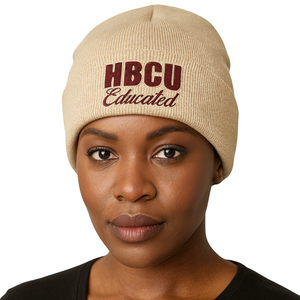 Chapeau beanie neutre pour les diplômés des universités afro-américaines, casquette en acrylique Delta, broderie en chenille, sororité grecque Divine Nine, couvre-chef personnalisé - Product Image 1