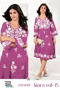 ชุด kurti สำหรับผู้หญิงที่มีสไตล์แนะนำอย่างยิ่งสำหรับฤดูร้อนราคาขายส่งจากอินเดีย - Product Image 3