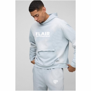 Sudadera con capucha de algodón 100% de gran tamaño para hombre, diseño de hombro caído, bordado 3D de alta calidad, sólido disponible, tallas grandes para - Product Image 4