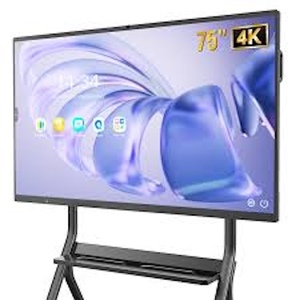 Monitor táctil inteligente de 75 pulgadas con Core i5 nuevo, 4GB de RAM + SSD de 256GB, pizarra electrónica interactiva 4K para presentaciones. - Product Image 1