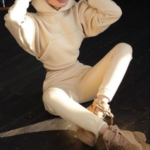 Ensemble de pantalons cargo personnalisés 3 pièces sweat à capuche vierge en éponge française en coton avec fermeture éclair et délavage à l'acide survêtements pour femmes survêtements empilés - Product Image 1