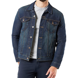High Quality Custom Men's Long Sleeve Denim Jacket Wholesale Streetwear <b>Coat</b> in Jean Style - Product Image 1