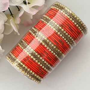 Vintage Custom Design Trendy High-quality Wedding Jewelry Elegant Multi-Color Pearl Stone Bridal <b>Bangles</b> Geometric Pattern Gold - Product Image 4