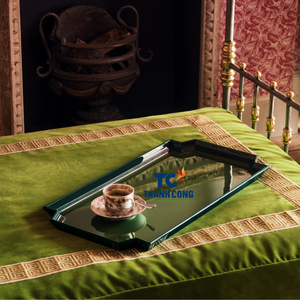 Plateau en laque écologique avec finition brillante Beaux plateaux décoratifs en laque vietnamienne Plateau de service en laque d'influence - Product Image 3