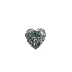 Moissanite em forma de coração, gema solta branca criada em laboratório, muitos tamanhos para fazer joias, cor D, clareza VVS1
