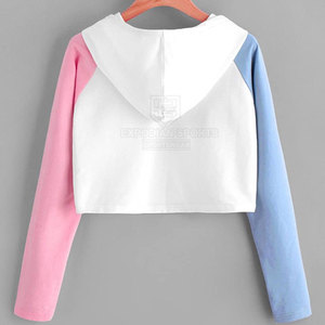 2025 Online Best Selling <b>Winter</b> Women Crop <b>Top</b> Hoodies 100% Cotton Front Logo High Quality Pakistan Manufacturer - Product Image 3