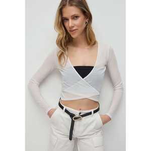 เสื้อชีฟองทรงหลวมไซส์ XL สำหรับผู้หญิง สไตล์ชิคแบบตะวันตก พร้อมโลโก้ด้านหน้า ลวดลายเรียบง่าย เหมาะสำหรับใส่ลำลองหรือเป็นทางการ สำหรับฤดูใบไม้ผลิและฤดูใบไม้ร่วง - Product Image 1