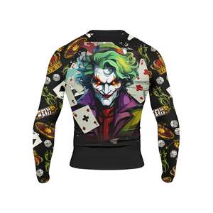 Custom Breathable <b>Long</b> MMA Private Label Compression Rash Guard Shirt UPF50 Protection Polyester/Nylon Silk Screen Printed 240g - Product Image 2