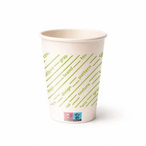 Gobelets en papier kraft biodégradables jetables 200 ml avec logo personnalisé, simple paroi, pour l'artisanat - Product Image 1