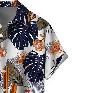 Conjunto de ropa de playa de Estilo Hawaiano personalizado OEM para hombre, camisas informales de algodón de colores, técnica lavada, método de tejido de punto para el verano - Product Image 6