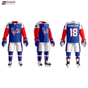 Jersey de hockey sobre hielo profesional unisex, aparejos personalizados, bordado de sarga, OEM equipos personalizados, uniforme, precio de fábrica, estilo establecido - Product Image 6