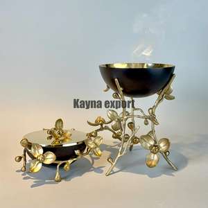 Quemador de Incienso Decorativo de Diseño Creativo y Lujo, Artesanía India, Material de Incienso de Cúrcuma y Almizcle, Aroma a Jengibre, Fragancia para el Hogar - Product Image 5