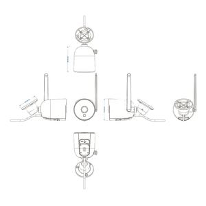 Cámara de seguridad inalámbrica para exteriores, cámara de seguridad con WIFI, compatible con Amazon <span class=keywords><strong>Echo</strong></span>, Alexa y control de Google Home, 2023 - Product Image 4