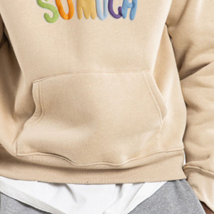 Sweat à capuche vierge sans ficelle de haute qualité en coton polaire lourd personnalisé pour hommes Streetwear Oem Logo sweat à capuche personnalisé impression bouffante - Product Image 4