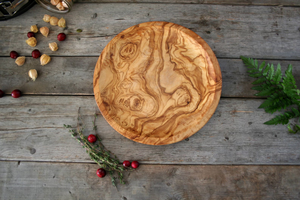 Crescent Crafts Plaque en bois massif rustique Plat élégant fait à la main pour la cuisine et la table - Product Image 4