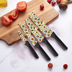 Juego de 3 Cuchillos de Cocina con Hojas de Cerámica con Estampado Floral, Plástico, Apto para Lavavajillas, Envío Gratuito, Personalizable - Product Image 4