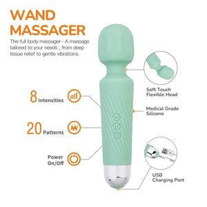 Massaggiatore Personale in Silicone per Corpo, Collo e Spalle con 8 Velocità e 20 Modalità per Uomini e Donne - Product Image 4