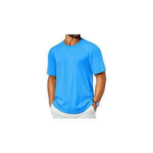 Camisetas de algodón de primera calidad para hombre, camisetas de manga corta con cuello redondo, Camiseta básica sólida clásica, camisetas informales holgadas - Product Image 1