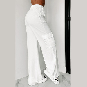 Pantalons crayon décontractés pour femmes en gros, lin/coton, taille élastique, respirant, coupe ample, été, personnalisable - Product Image 5