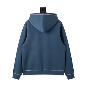 Custom High Quality Embroidery Vintage Full Zip up Hoodie Manufacturer Blank Oversized <b>Men's</b> Hoodies - Product Image 4