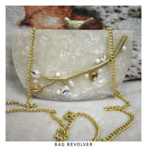 Bellamente hecho a mano, bolso de mano personalizado para mujer, bolsos de mano, monederos de resina, adornos, botón de diamantes de imitación de algodón, reventa de moda - Product Image 6