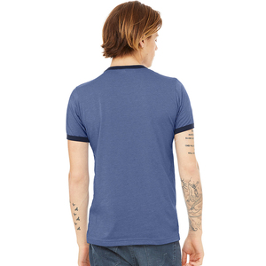 Ringer Tee Tri-blend Cotton Ringer Tee T Shirts Men's 50/50 Crewneck Short Sleeve Ringer T-Shirt - Product Image 4
