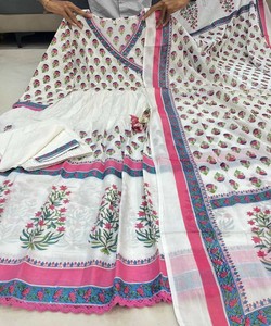 Anarkali ผ้าฝ้ายพิมพ์ลายดิจิทัลเสื้อผ้าแนวพื้นเมือง - Product Image 4