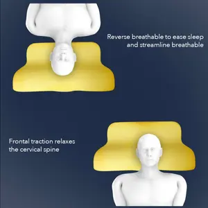 एर्गोनोमिक डिज़ाइन ऑर्थोपेडिक बिस्तर तकिए के साथ गर्दन के दर्द से राहत के लिए गंध रहित कंटूर मेमोरी फोम तकिए