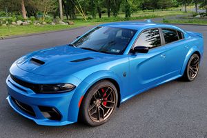 Used 2023 <b>D</b>-o-<b>d</b>-g-e C-h-arger SRT Hellcat Widebody Jailbreak ~1,000 Miles, 717-hp Supercharged Hemi V8, B5 Blue, Final <b>Model</b> Yea - Product Image 5