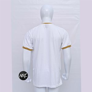 เสื้อยืดคอตตอนสำหรับผู้ชายเสื้อยืดไม่มีปก100% น้ำหนักเบาออกแบบได้ตามต้องการ - Product Image 2