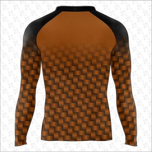 เสื้อแรชการ์ดป้องกันแสงแดด UPF 50 แห้งเร็ว พิมพ์ลายแบบซับลิเมชั่นตามสั่ง สำหรับกิจกรรมกลางแจ้ง แขนยาว ยูนิเซ็กซ์ ผ้ายืดสแปนเด็กซ์/โพลีเอสเตอร์ - Product Image 4